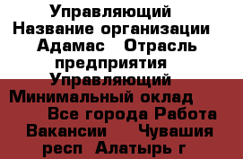 Управляющий › Название организации ­ Адамас › Отрасль предприятия ­ Управляющий › Минимальный оклад ­ 40 000 - Все города Работа » Вакансии   . Чувашия респ.,Алатырь г.